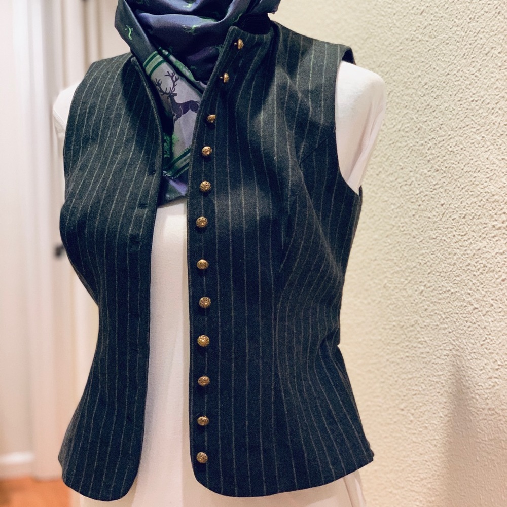 traditional Bavarian Vest pocket and satin scarf